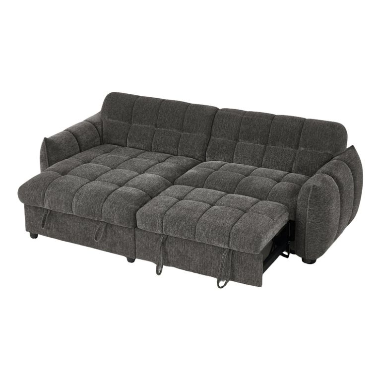Florida Universal Corner Sofa Bed - Grey Fabric - Pull Out