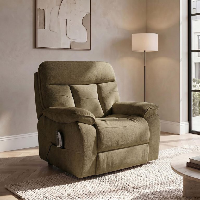 Cornwall Rise Recliner Armchair - Brown Fabric