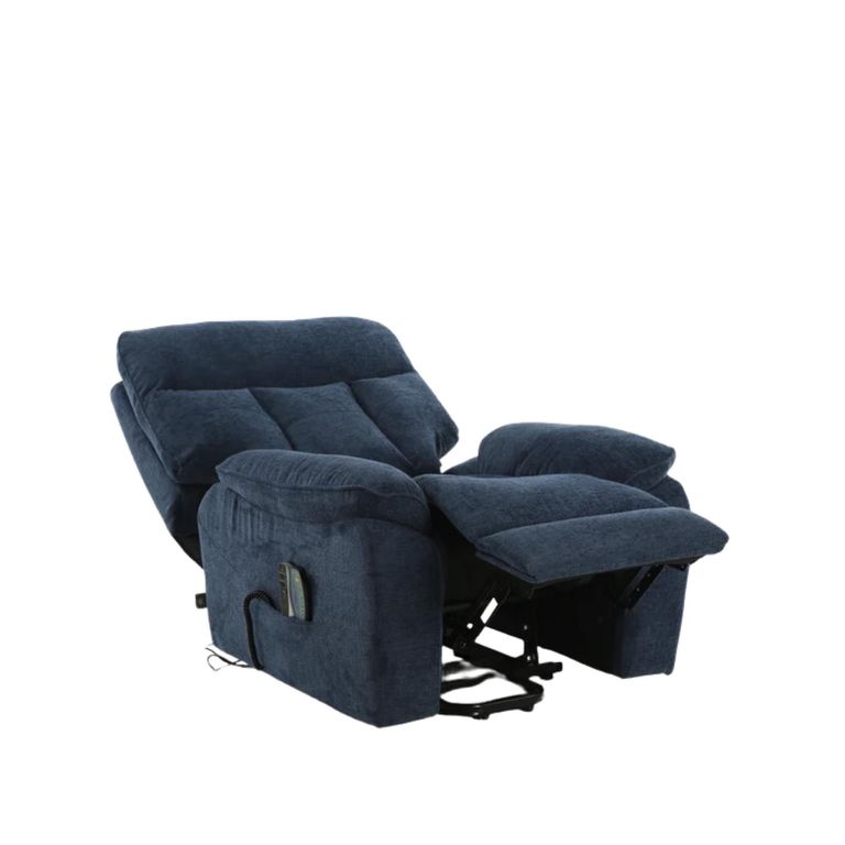 Cornwall Rise Recliner Armchair - Blue Fabric