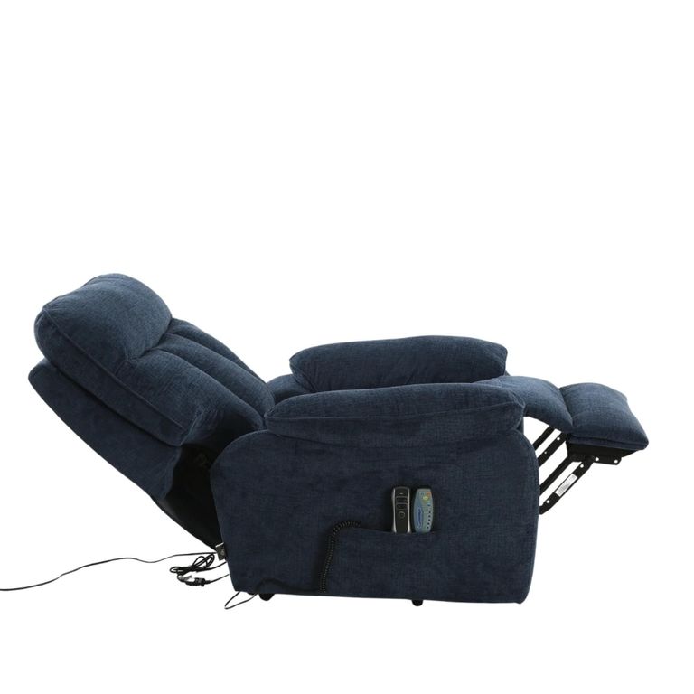 Cornwall Rise Recliner Armchair - Blue Fabric