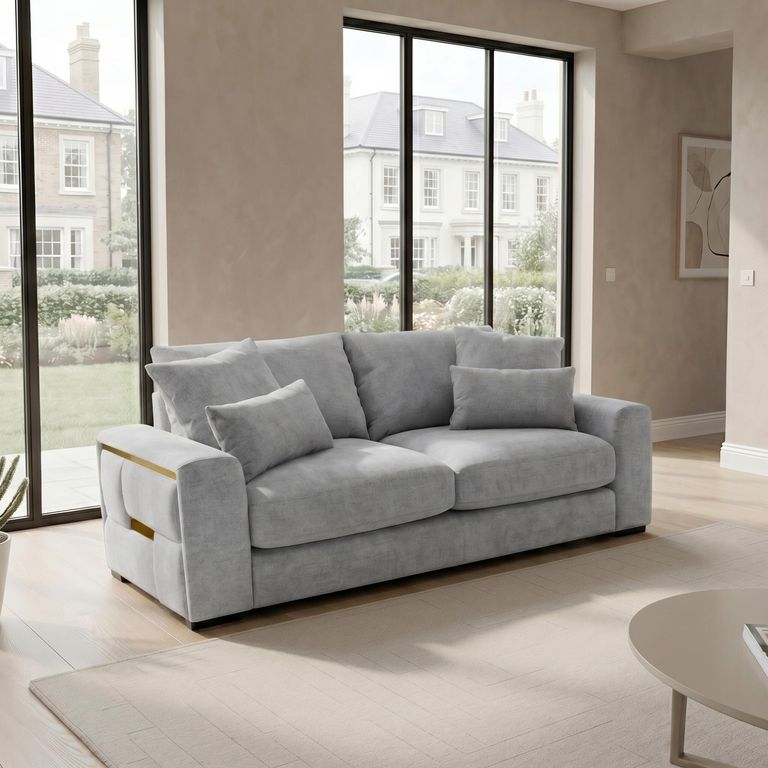 Jupiter Sofa - Grey Fabric - 2 Seater