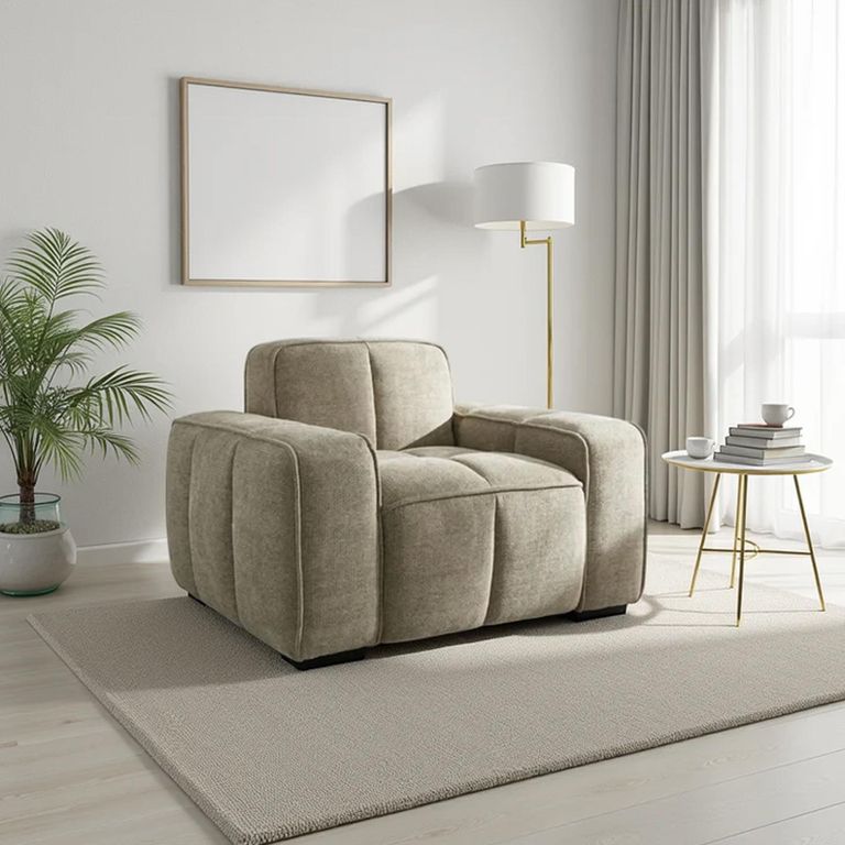 Paris Armchair - Beige Fabric