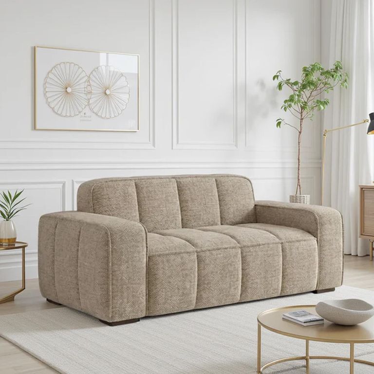 Paris Sofa - Beige Fabric - 2 Seater