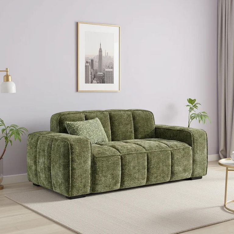Paris Sofa - Olive Fabric - 2 Seater