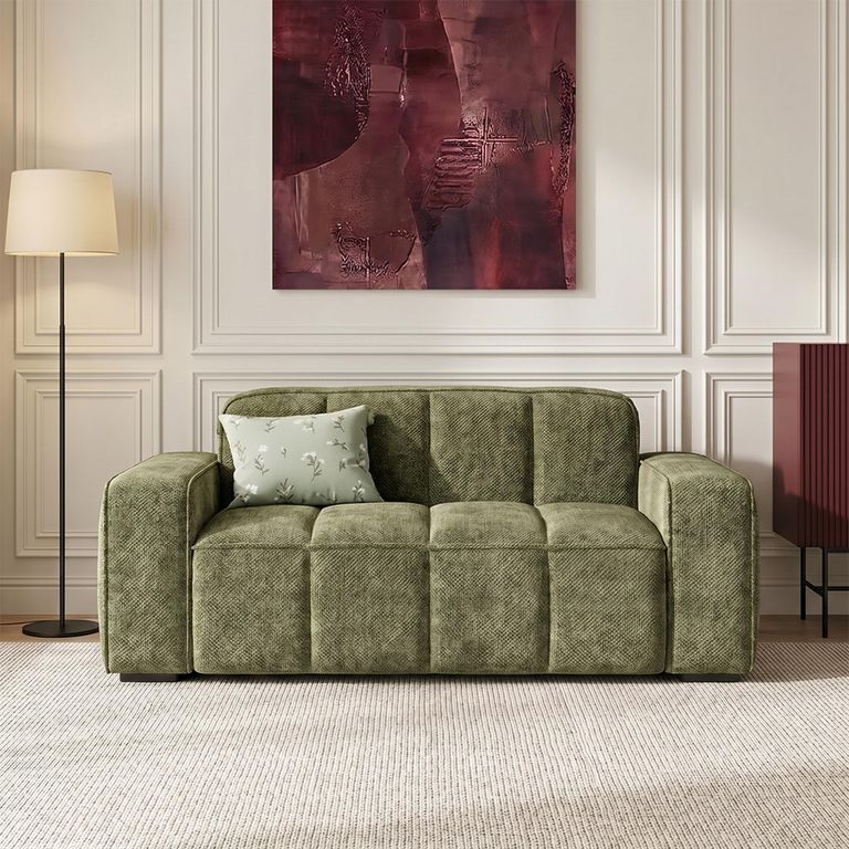 Paris Sofa - Olive Fabric - 2 Seater