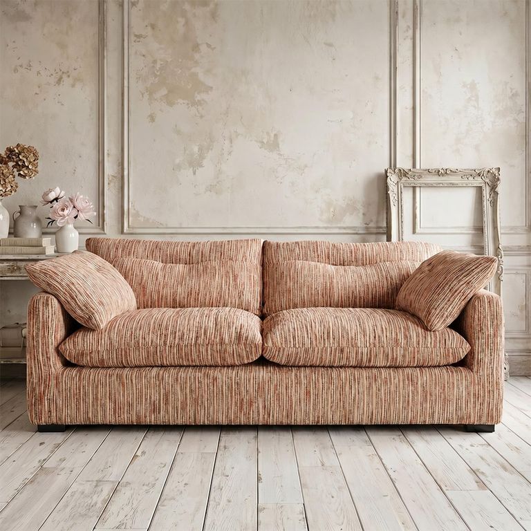 Quetta Sofa - Beige Fabric - 3 Seater