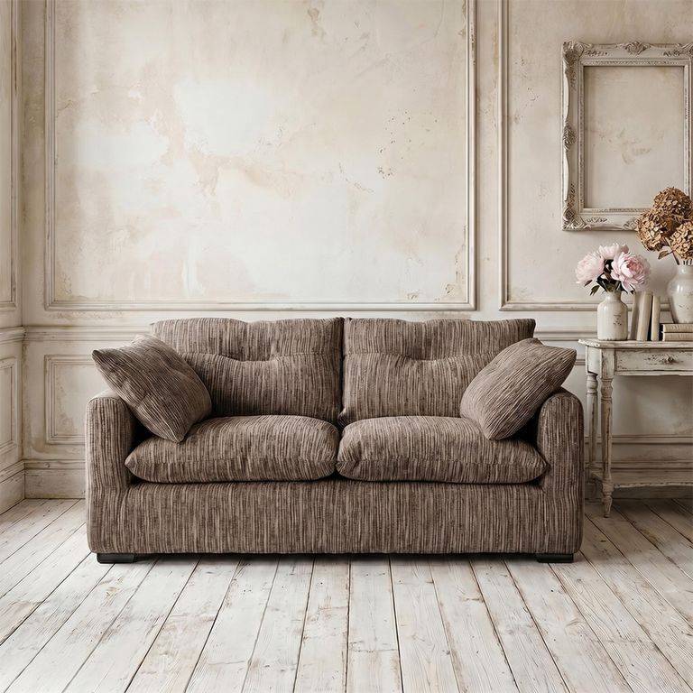 Quetta Sofa - Brown Fabric - 2 Seater