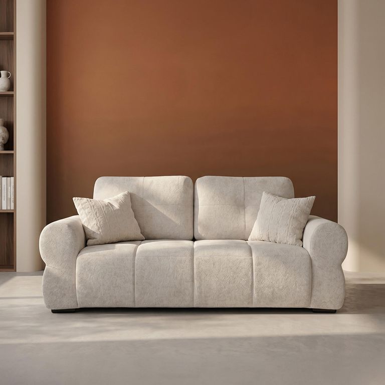 San Marino Sofa - Beige Fabric - 2 Seater
