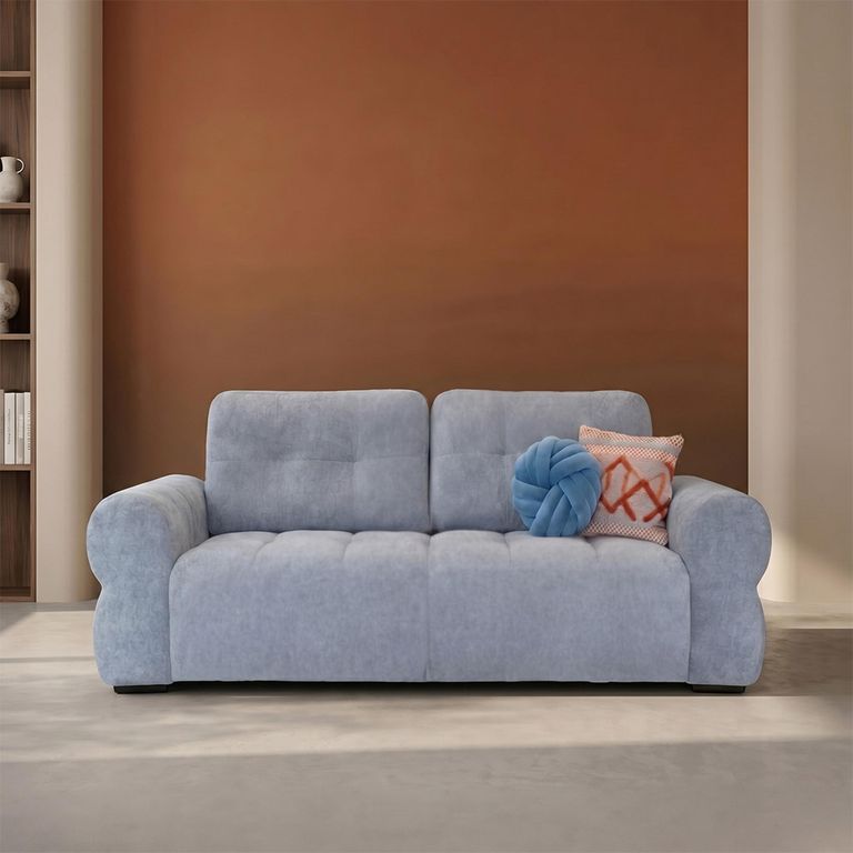 San Marino Sofa - Grey Fabric - 2 Seater