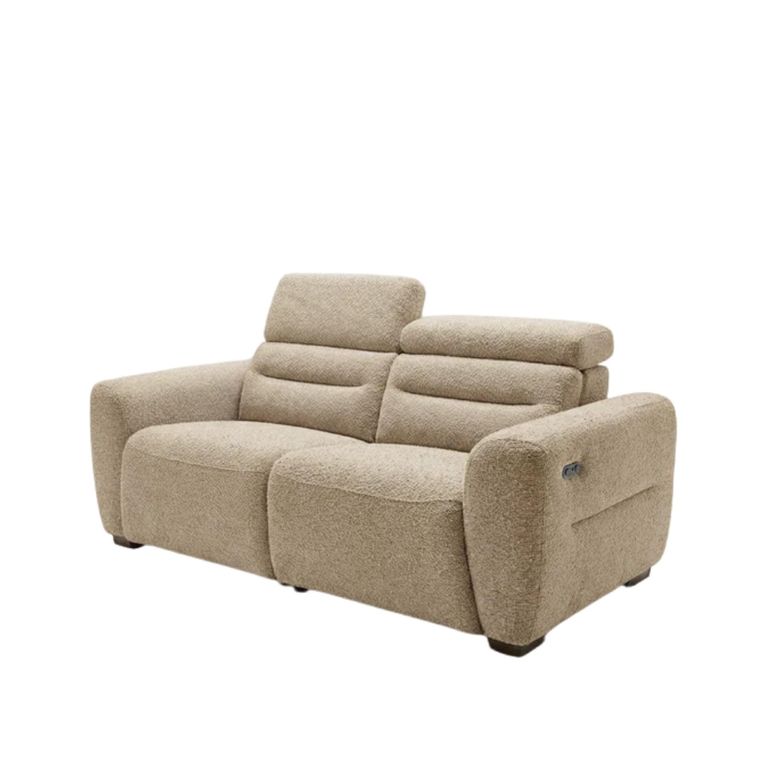 Tokyo Electric Recliner Sofa - Beige Fabric - 3+2 Seater