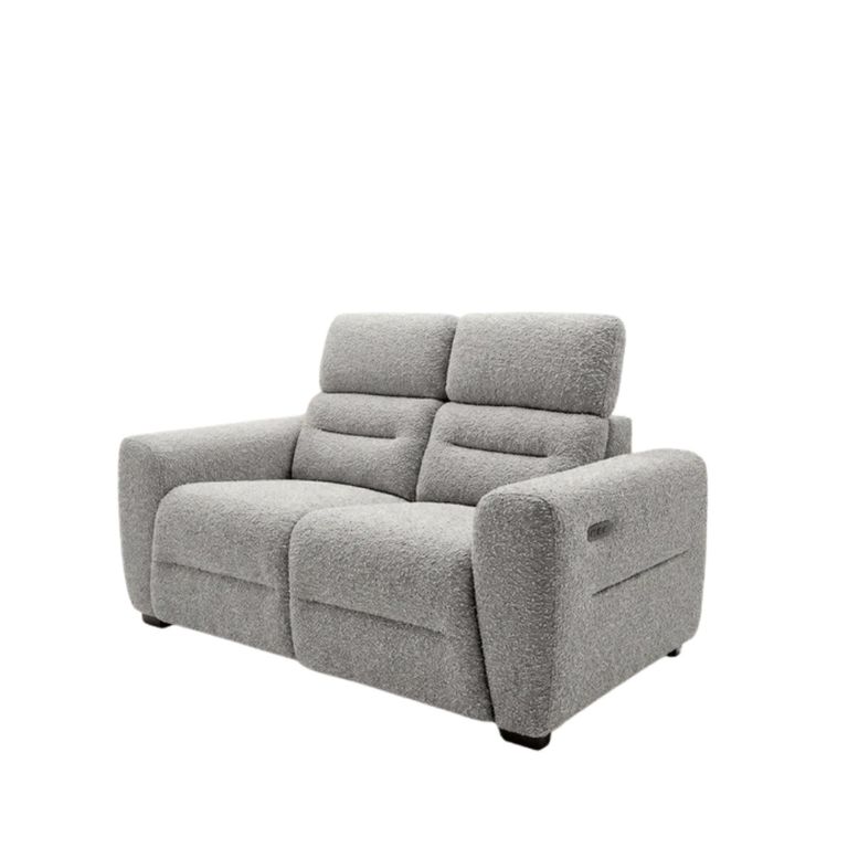 Tokyo Electric Recliner Sofa - Grey Fabric - 2 Seater