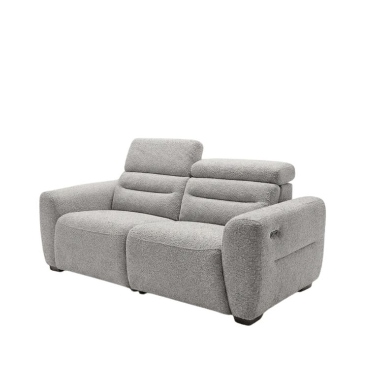Tokyo Electric Recliner Sofa - Grey Fabric - 3 Seater
