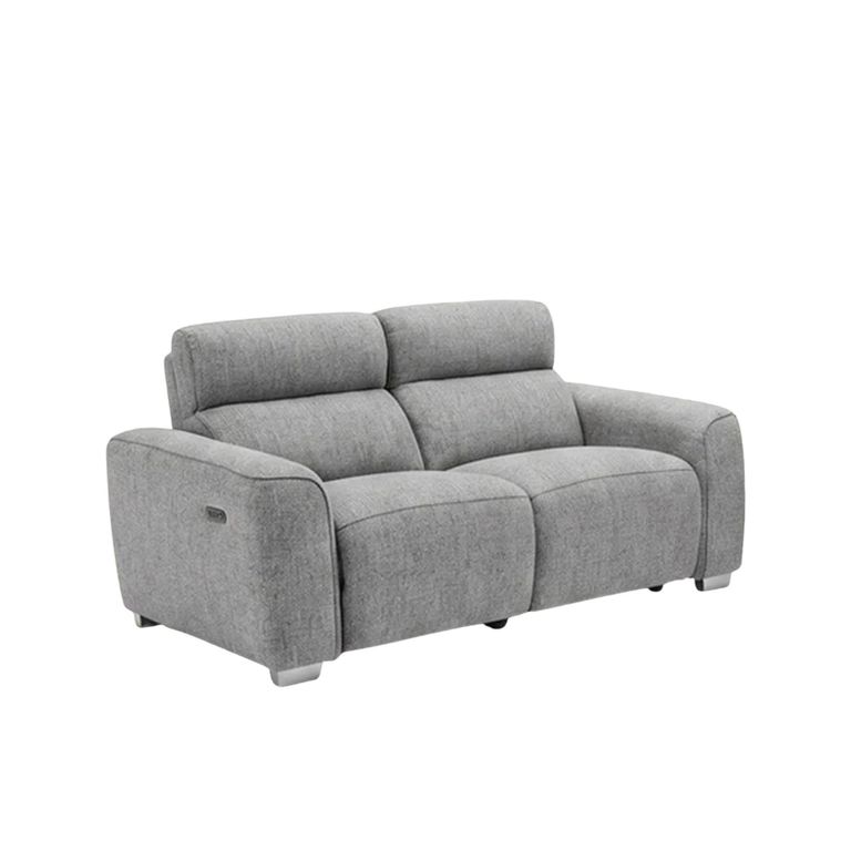 Toronto Electric Recliner Sofa - Grey Fabric - 2 Seater