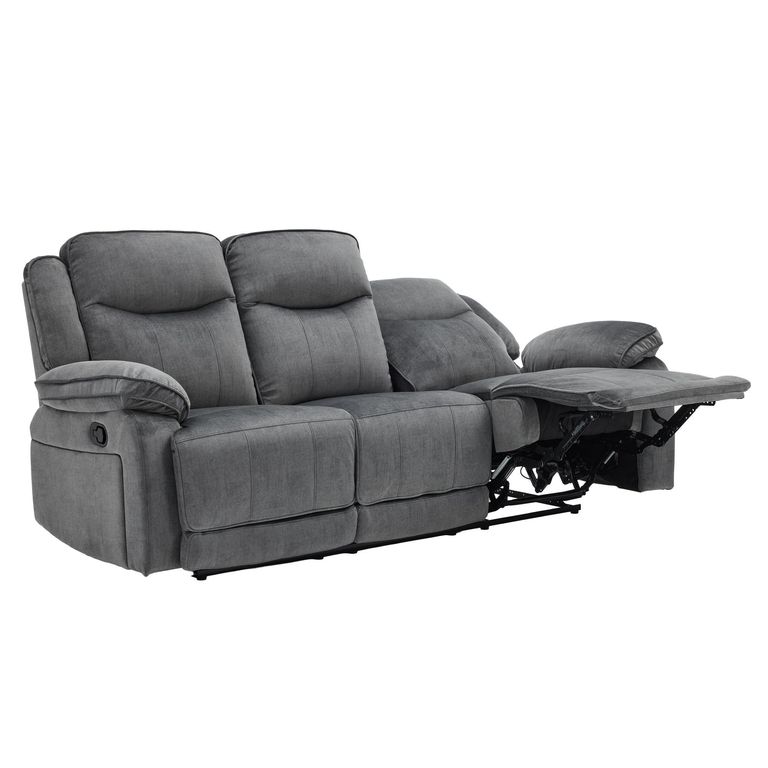 Clayton Recliner Sofa Suite - 3+1+1 Seater - Grey - Fabric