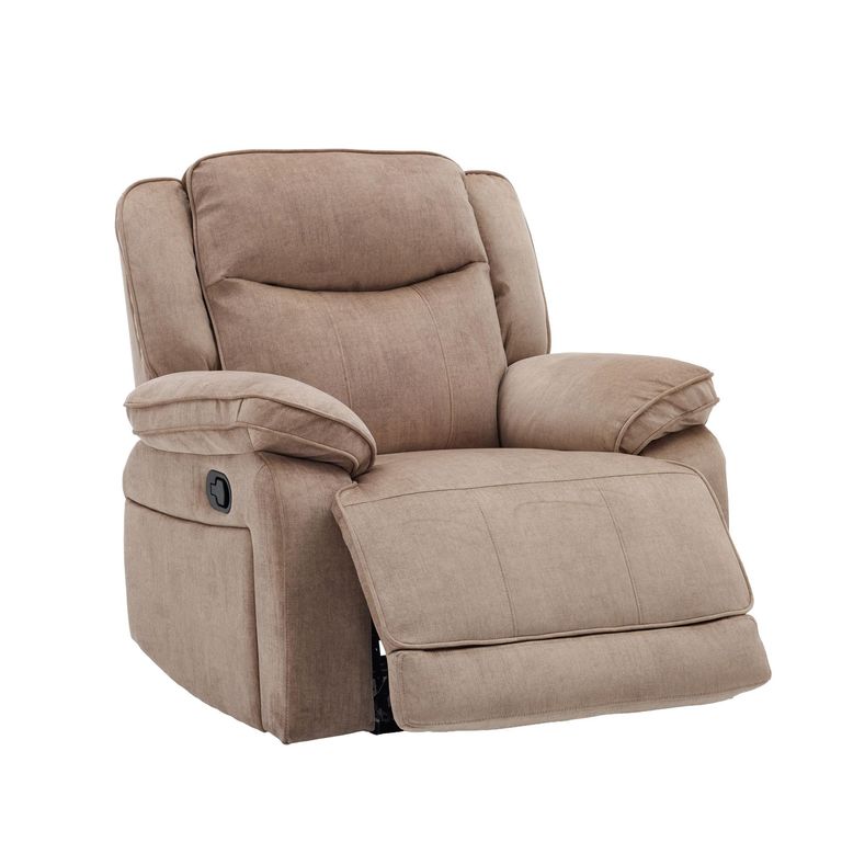 Clayton Recliner Sofa Suite - 3+1+1 Seater - Light Brown - Fabric