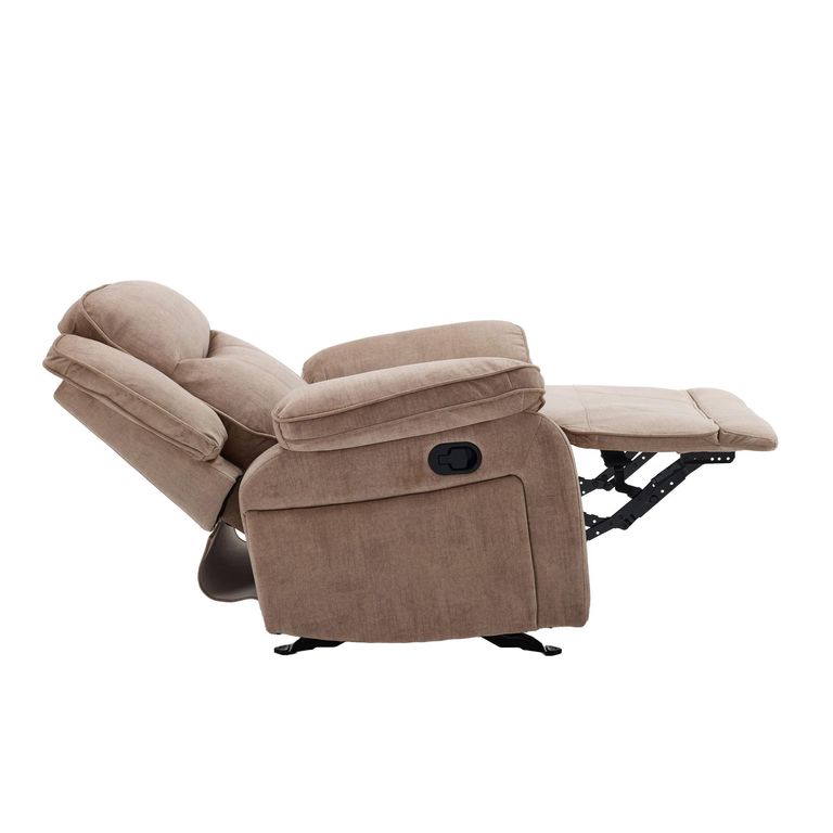 Clayton Recliner Sofa Suite - 3+1+1 Seater - Light Brown - Fabric