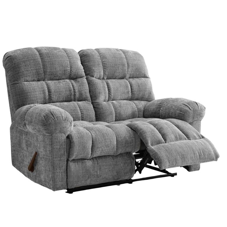 Cloud Manual Recliner Sofa - 2 Seater - Grey - Fabric