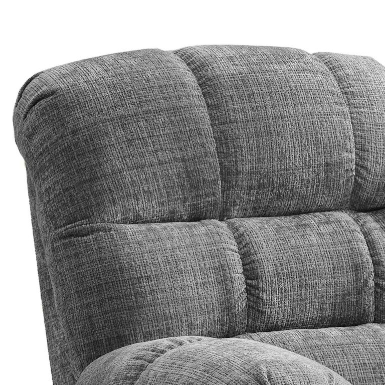 Cloud Manual Recliner Sofa - 2 Seater - Grey - Fabric