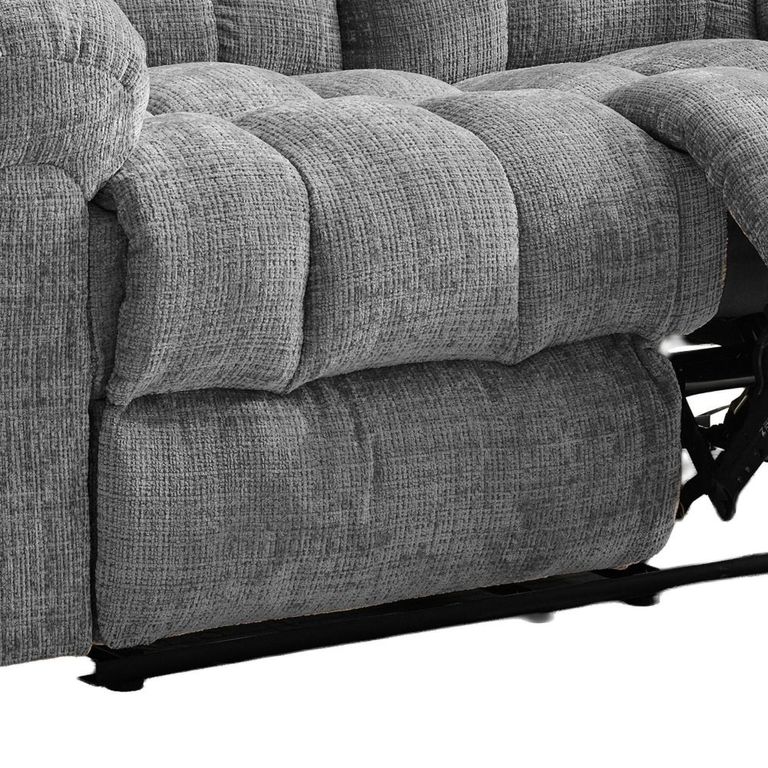 Cloud Manual Recliner Sofa - 2 Seater - Grey - Fabric