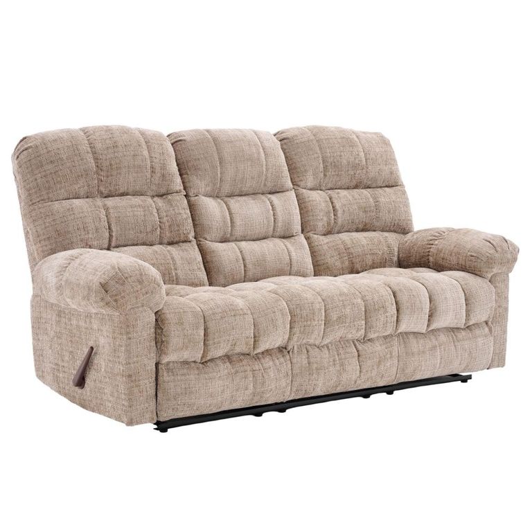 Cloud Manual Recliner Sofa - 3 Seater - Beige - Fabric