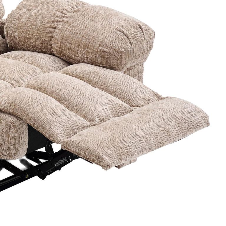Cloud Manual Recliner Sofa Suite - 3+2 Seater - Beige - Fabric