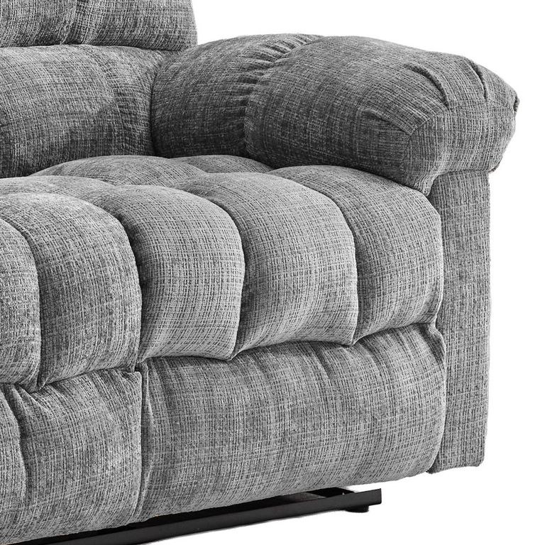 Cloud Manual Recliner Sofa Suite - 3+2 Seater - Grey - Fabric