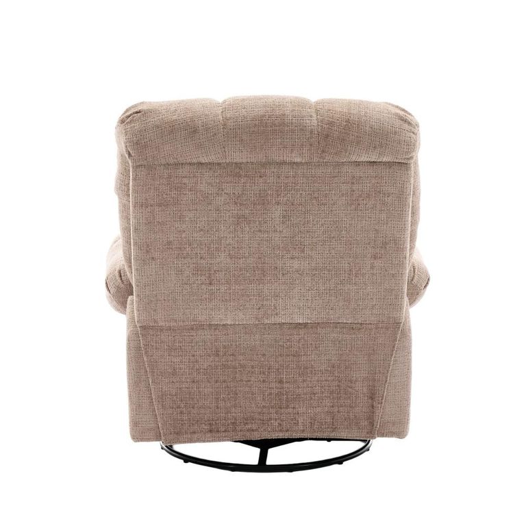 Cloud Swivel Manual Recliner Armchair - Beige - Fabric