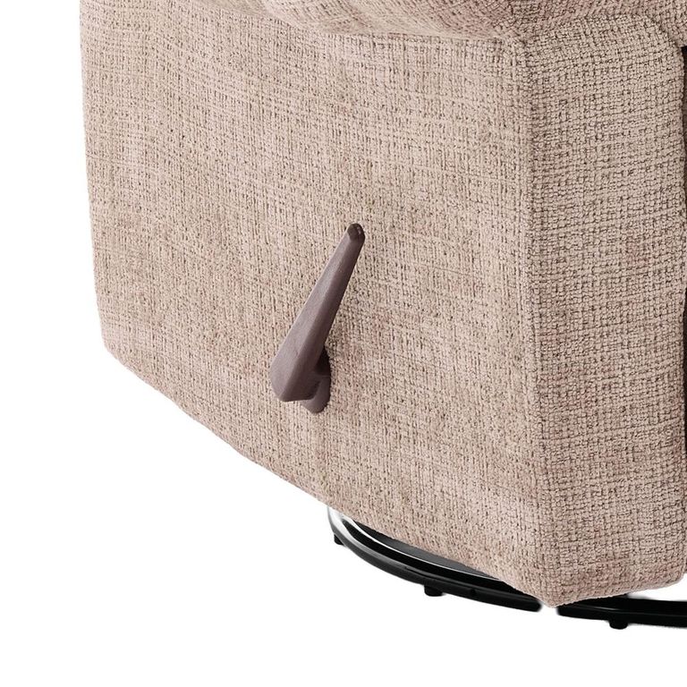 Cloud Swivel Manual Recliner Armchair - Beige - Fabric