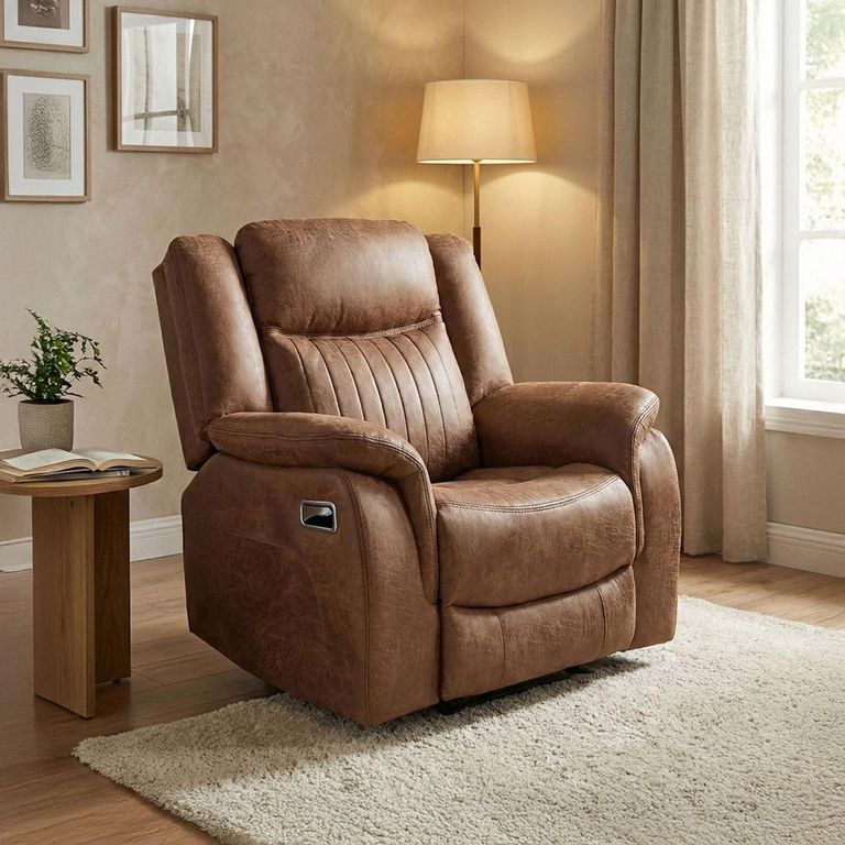 Darlington Recliner Armchair - Warm Tan - Fabric