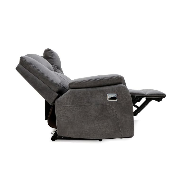 Darlington Recliner Sofa - 2 Seater - Slate Grey - Fabric