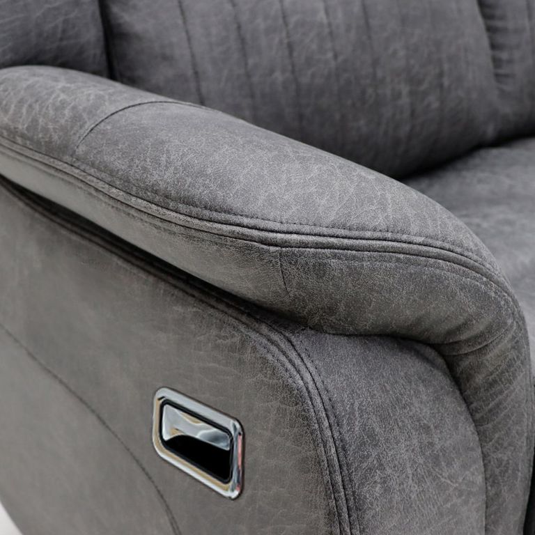 Darlington Recliner Sofa - 2 Seater - Slate Grey - Fabric