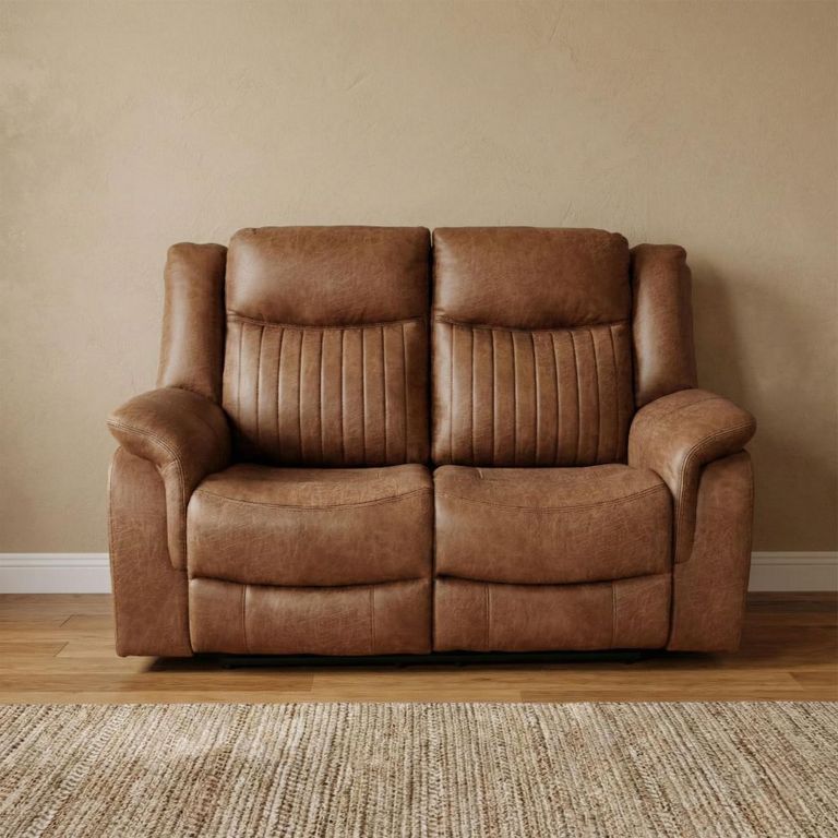 Darlington Recliner Sofa - 2 Seater - Warm Tan - Fabric