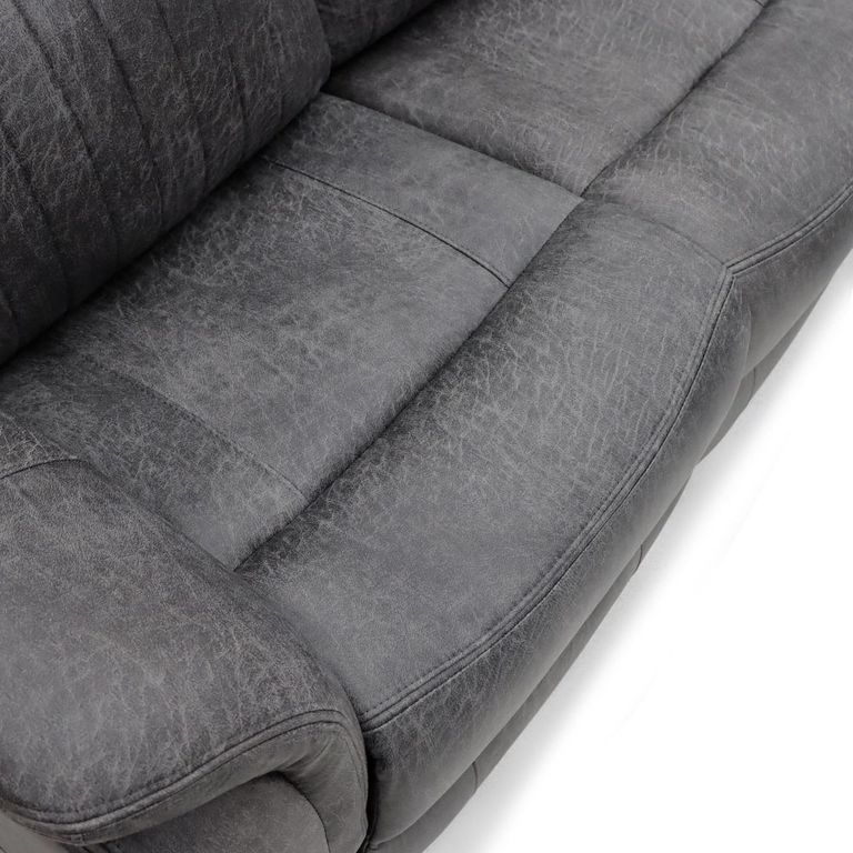 Darlington Recliner Sofa - 3 Seater - Slate Grey - Fabric