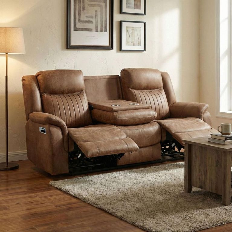 Darlington Recliner Sofa - 3 Seater - Warm Tan - Fabric