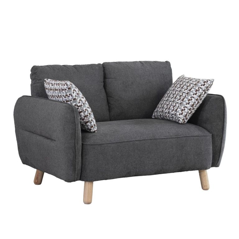 Georgia Sofa - 2 Seater - Dark Grey - Fabric
