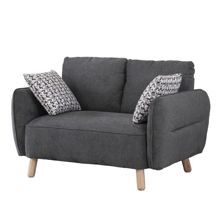 Georgia Sofa - 2 Seater - Dark Grey - Fabric
