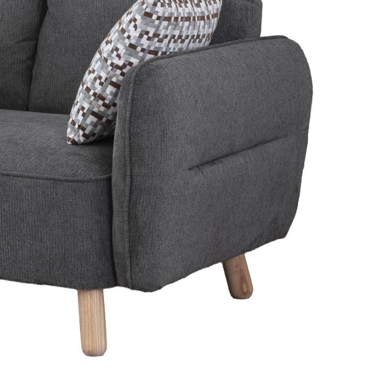 Georgia Sofa - 2 Seater - Dark Grey - Fabric