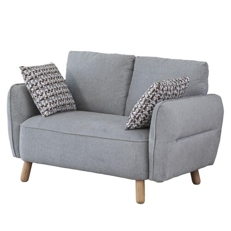 Georgia Sofa - 2 Seater - Light Grey - Fabric