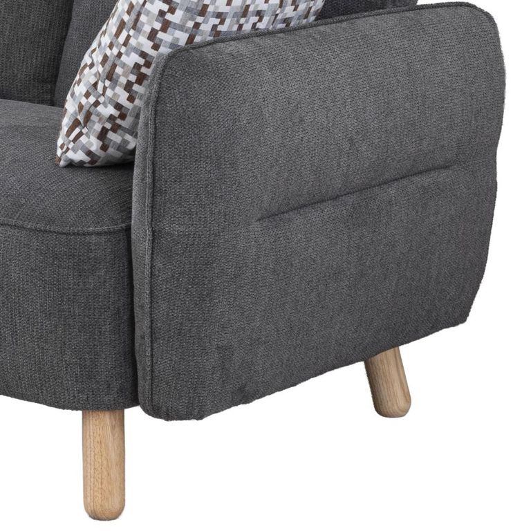 Georgia Sofa - 3 Seater - Dark Grey - Fabric