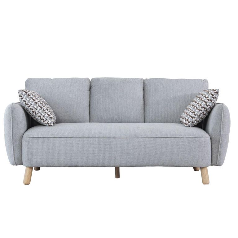 Georgia Sofa - 3 Seater - Light Grey - Fabric