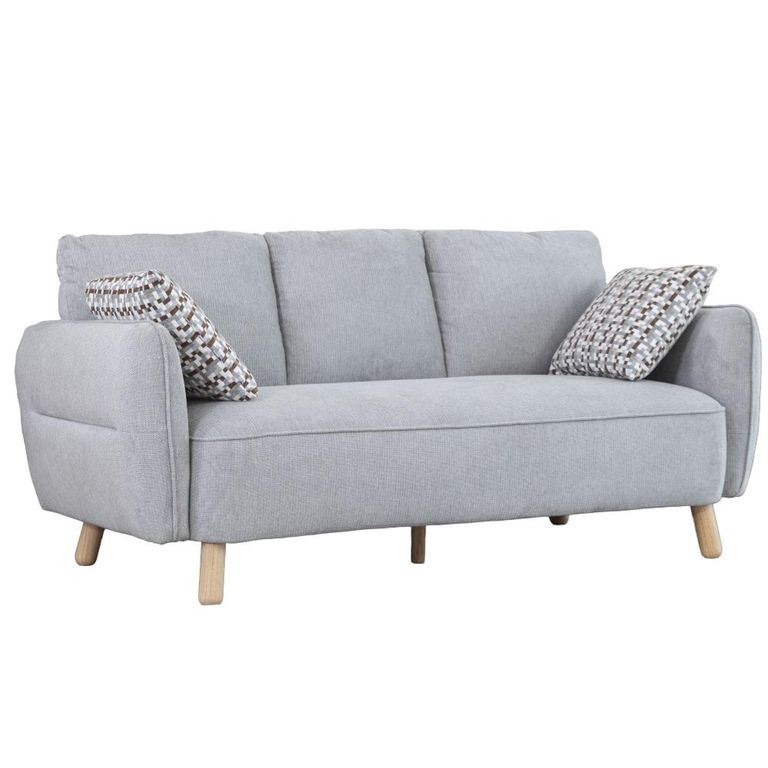 Georgia Sofa - 3 Seater - Light Grey - Fabric