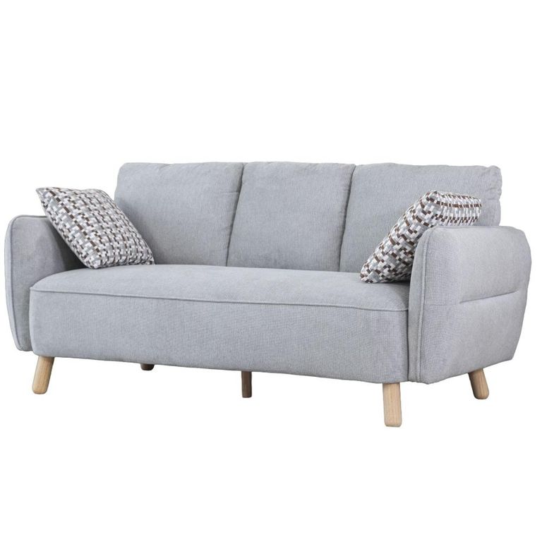 Georgia Sofa - 3 Seater - Light Grey - Fabric