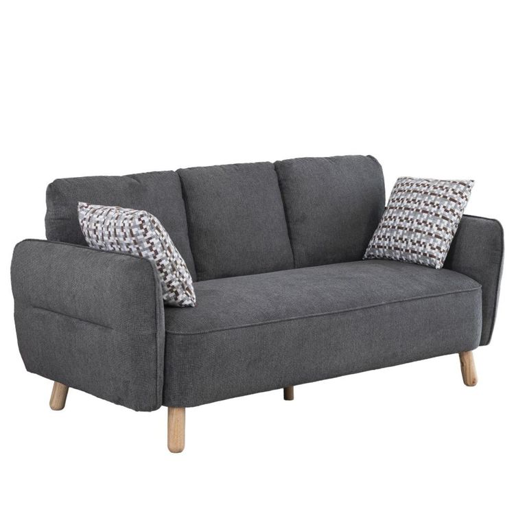Georgia Sofa Suite - 3+1+1 Seater - Dark Grey - Fabric