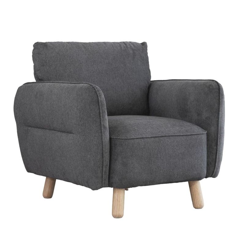Georgia Sofa Suite - 3+1+1 Seater - Dark Grey - Fabric