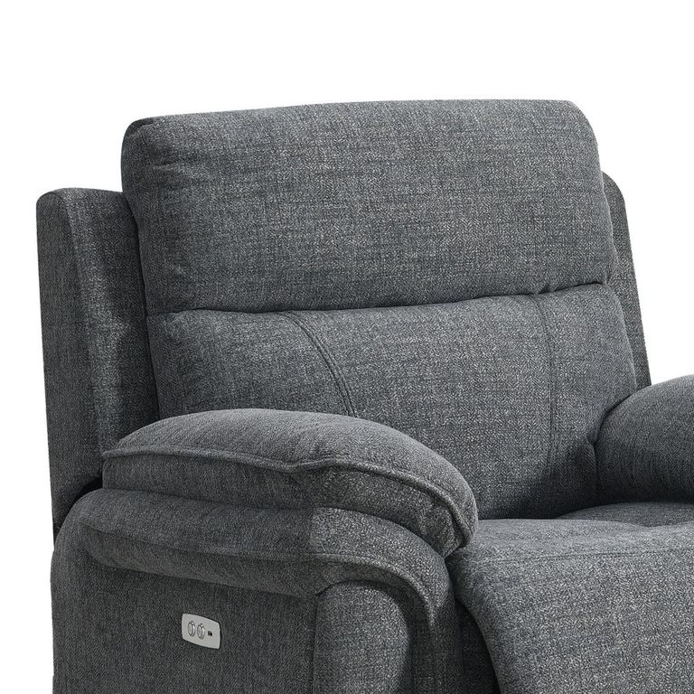 Harrow Electric Recliner Armchair - Dark Grey - Fabric