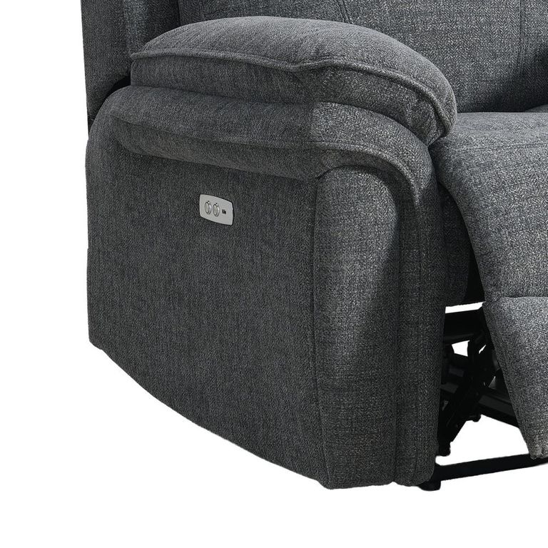 Harrow Electric Recliner Armchair - Dark Grey - Fabric