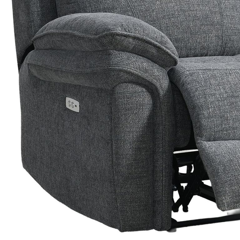 Harrow Electric Recliner Sofa - 2 Seater - Dark Grey - Fabric
