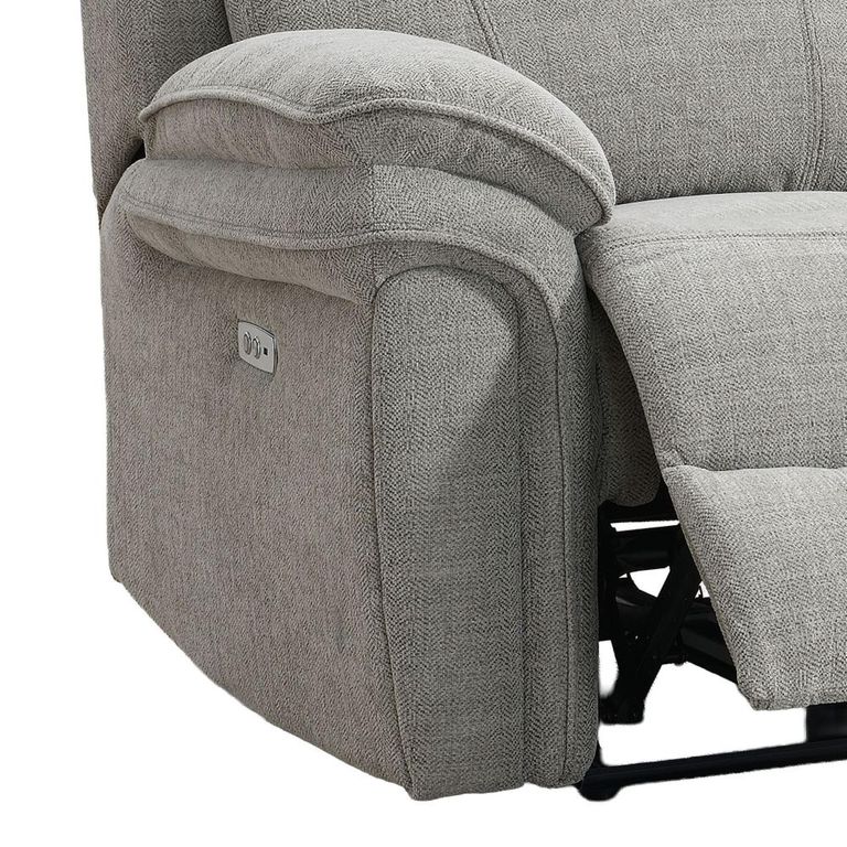 Harrow Electric Recliner Sofa - 2 Seater - Light Grey - Fabric