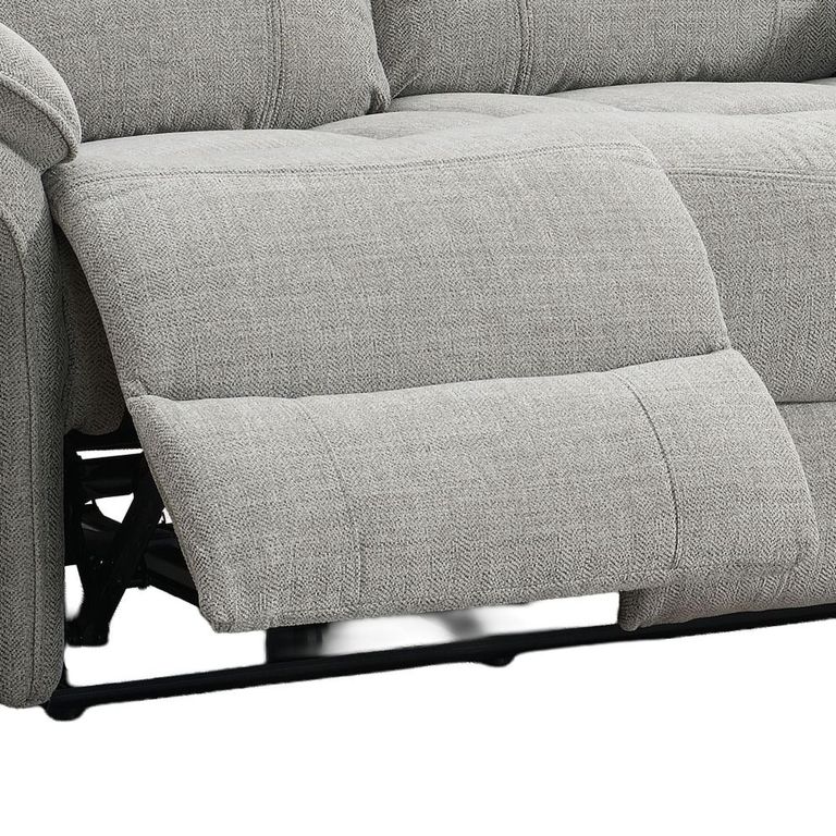 Harrow Electric Recliner Sofa - 2 Seater - Light Grey - Fabric