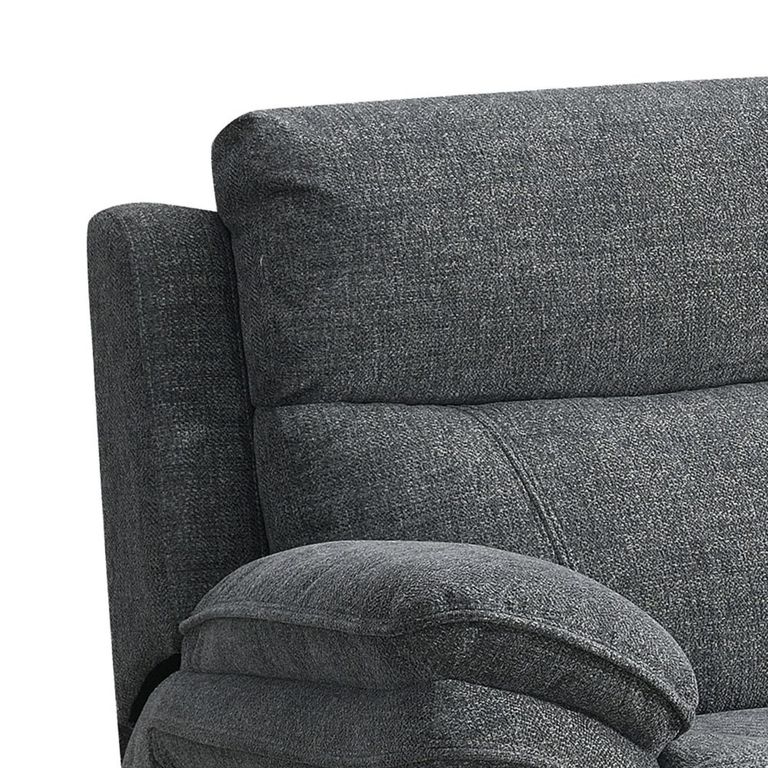Harrow Electric Recliner Sofa - 3 Seater - Dark Grey - Fabric